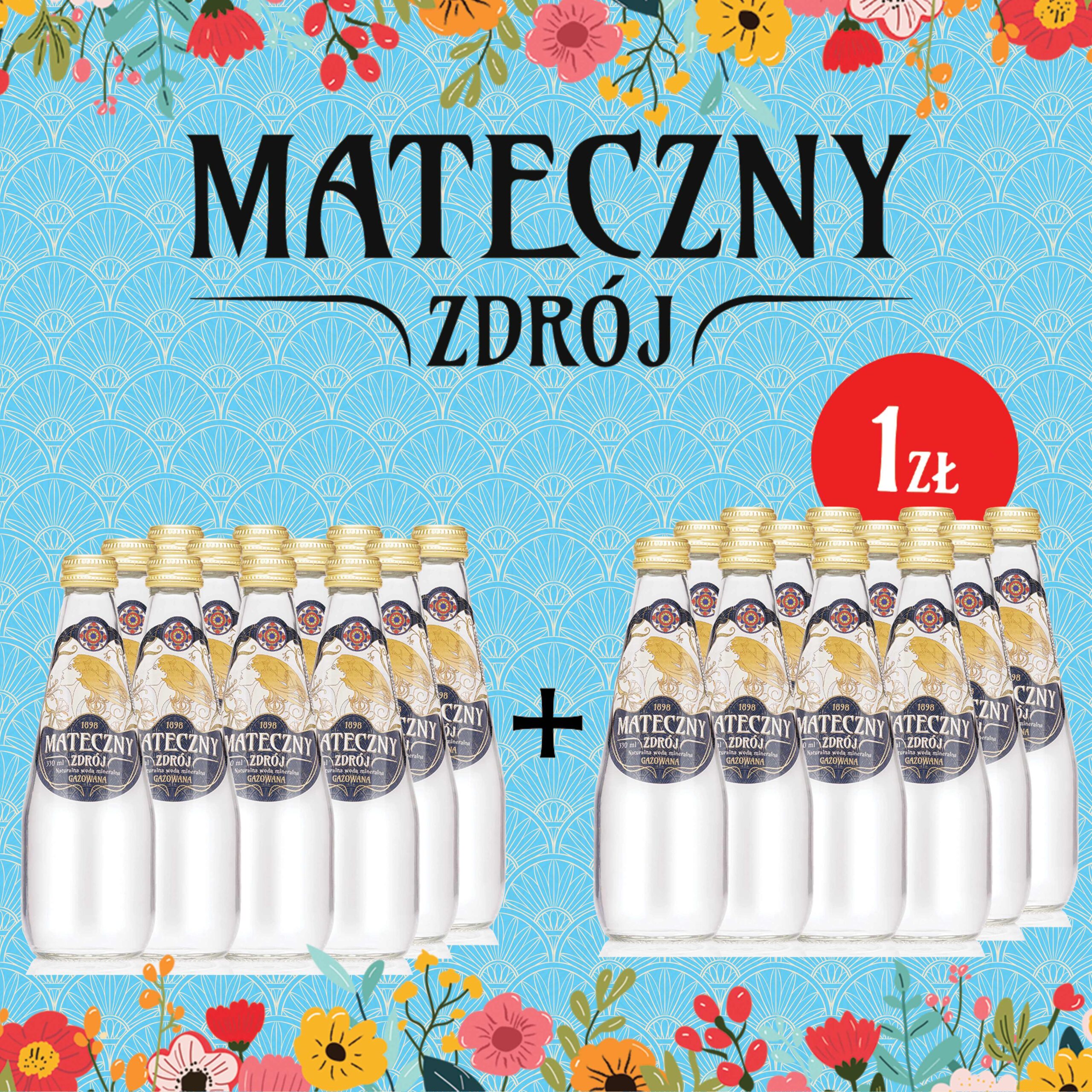 Mateczny Zdrój gazowany 330ml PROMOCJA 1+1!