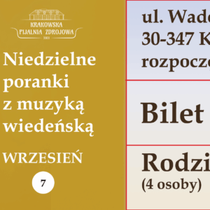 Niedzielne poranki z muzyką wiedeńską - bilet rodzinny 7.09