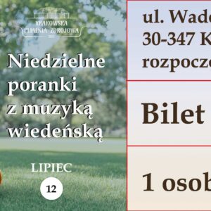 Niedzielne poranki z muzyką wiedeńską - bilet dla jednej osoby 12.07